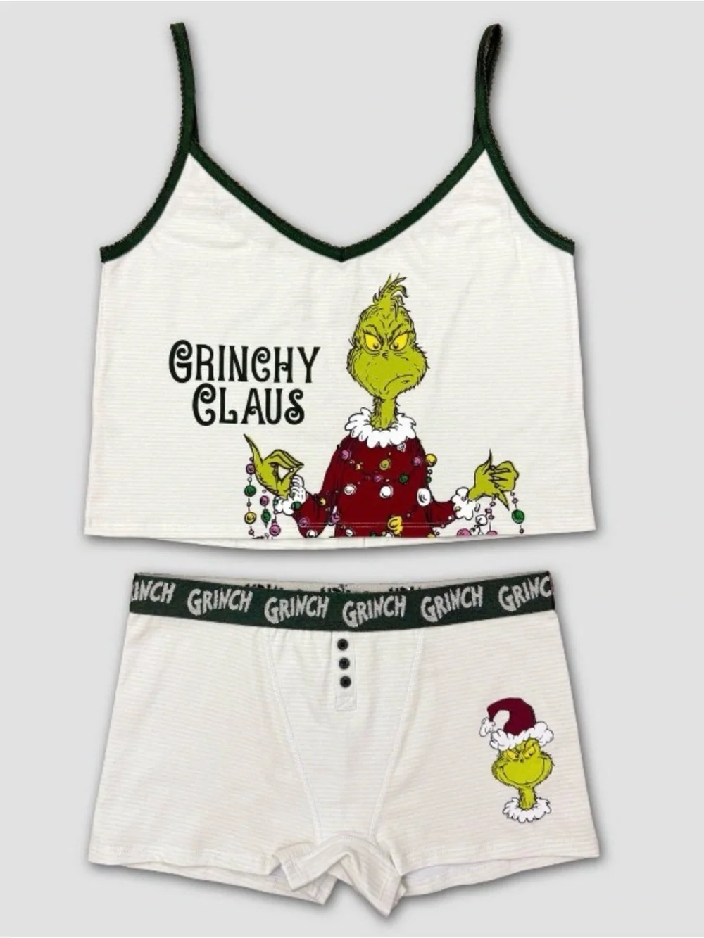 Women's How the Grinch Stole Christmas Holiday Cami & Boyshorts Set - Picture 1 of 5
